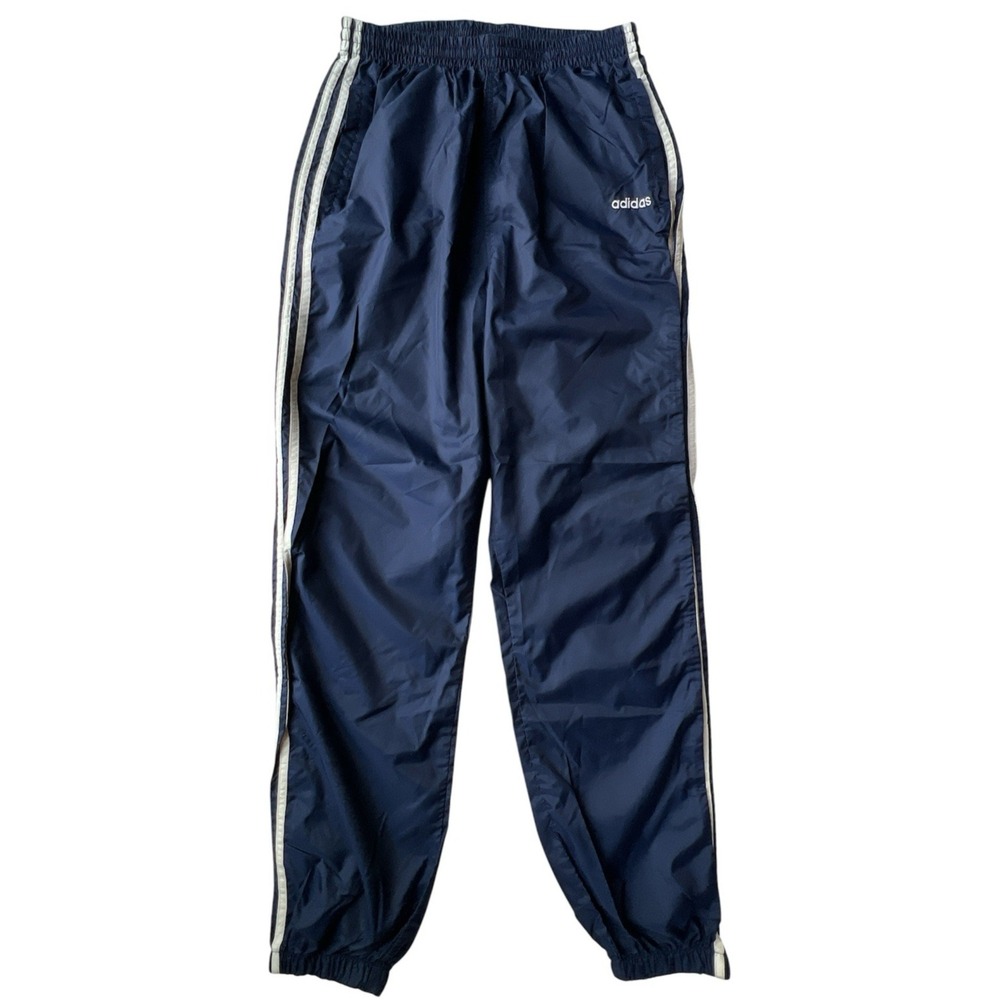 ADIDAS Track Pants‎ Windbreaker Mens M Blue White Jogger Stripes Soccer Y2K 90s